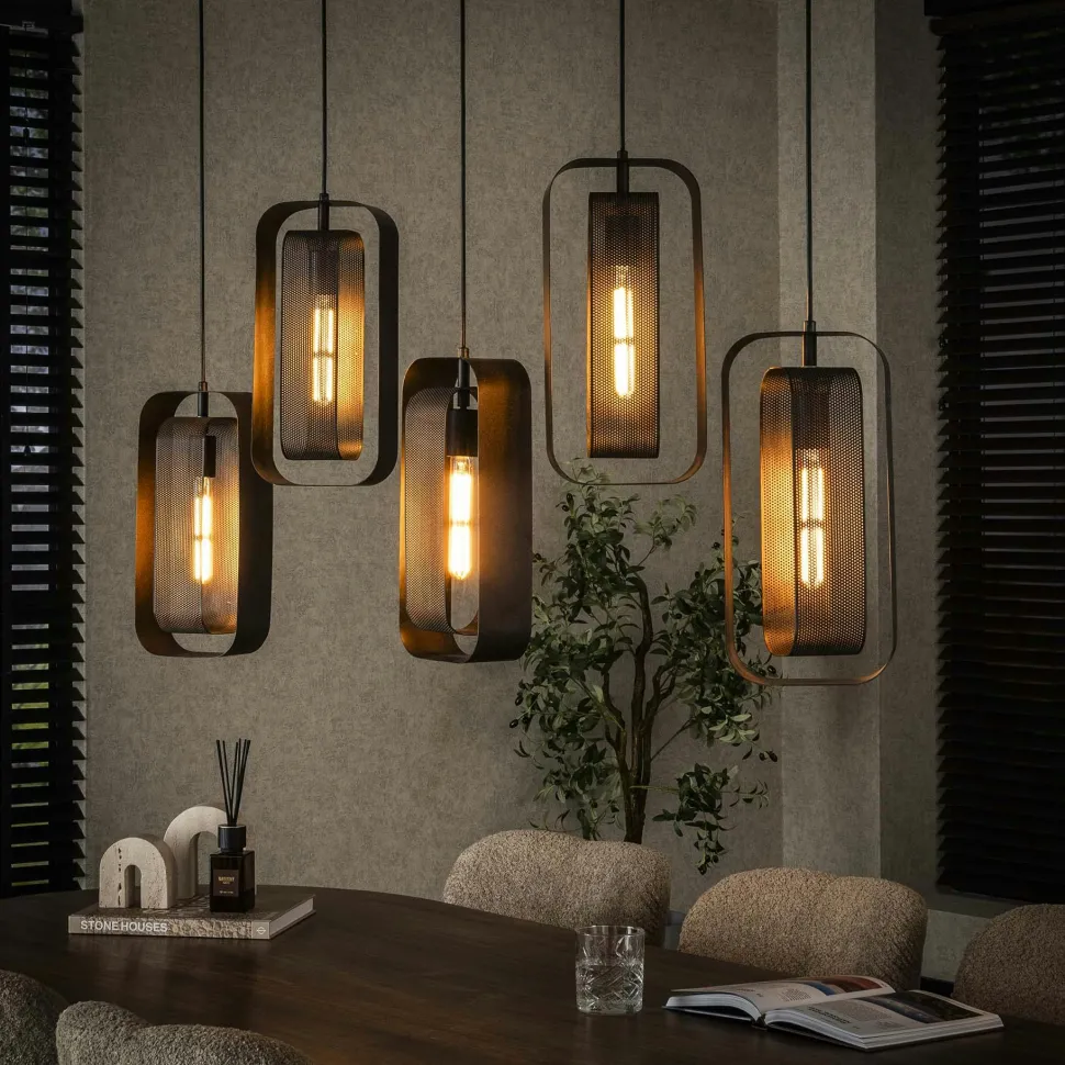 Suspension moderne en tissu – double abat-jour ZURICH