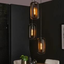 Suspension moderne en tissu – double abat-jour ZURICH