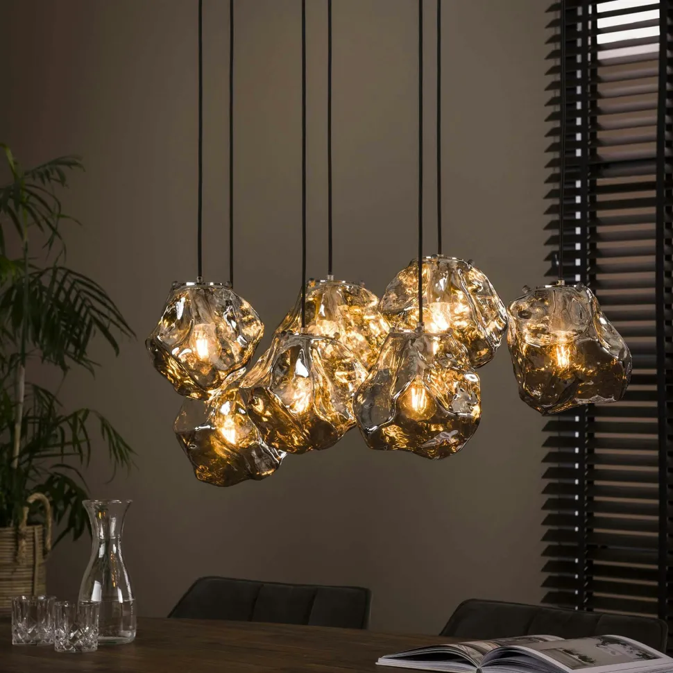 Suspension moderne étagée 5 lampes NIAGARA