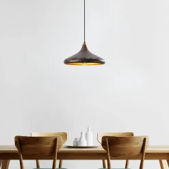 Suspension métal effet cuivre brossé – forme soucoupe SILE