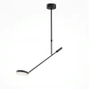 Suspension noire LED – bras articulé avec 1 ampoule OCALA