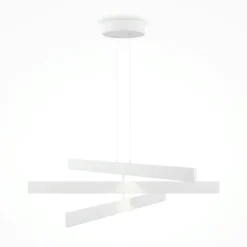 Suspension blanche LED – barres origami superposées SALEM