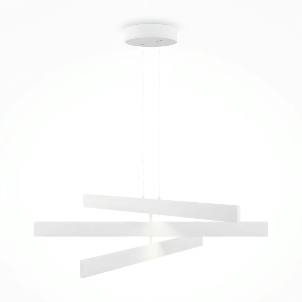 Suspension blanche LED – barres origami superposées SALEM