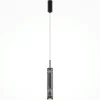 Suspension design LED – abat‑jour verre taillé gris 365 cm SOLANA