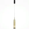 Suspension design LED – abat‑jour verre taillé ambré 365 cm SOLANA