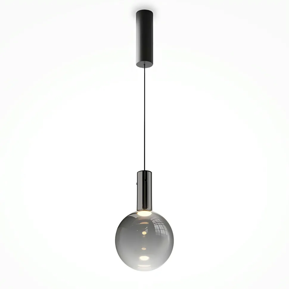 Suspension verre soufflé LED – globe blanc crémeux DELTONA