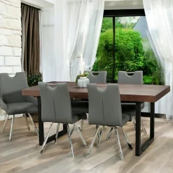 Table à manger bois brun recyclé 180 cm SAMOA