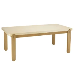 Table à manger béton et chêne 200 cm BRASILIA