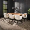 Table à manger en bois massif d'acacia avec bords arrondis 215 cm MELBOURNE