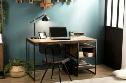Table à manger extensible en bois de chêne fumé 180-235 cm ALLEN