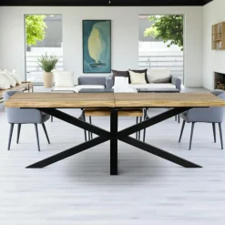 Table à manger extensible bois massif 220/280 cm LUCKNOW