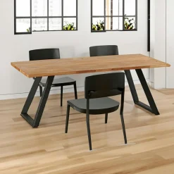 Table à manger extensible bois miel 200 cm COSTENTA