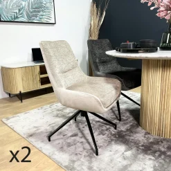 Table à manger extensible moderne 185-235 cm HOUSTON