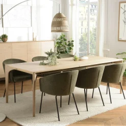 Table à manger extensible 240/292 cm chêne clair PANAMA