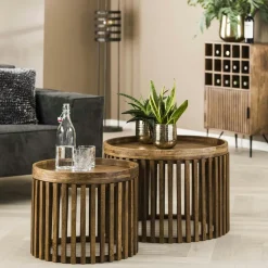 Table à manger industrielle vintage bois recyclé 180 cm LEEDS