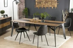 Table à manger industrielle teck recyclé 220x100 PANAMA