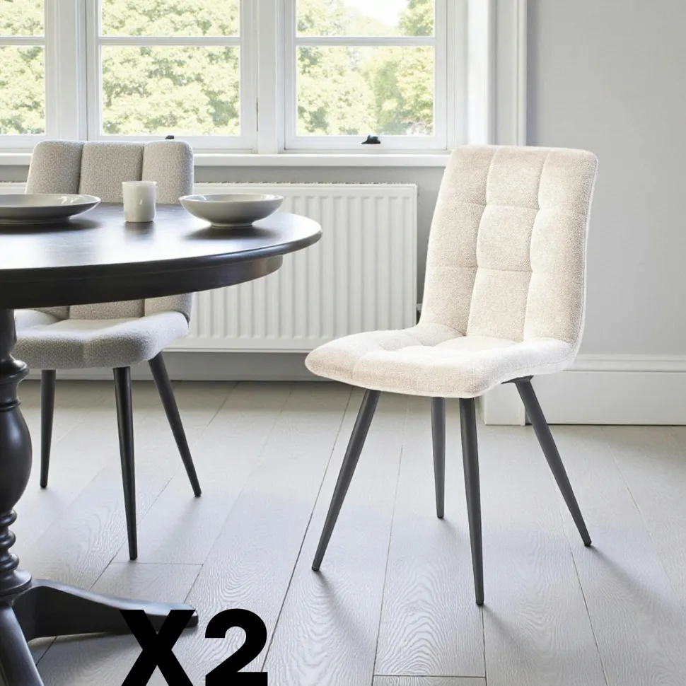 Table à manger moderne en bois de manguier avec pied central 215 cm CREEK