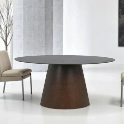 Table à manger ovale en bois clair 160 cm LISBONNE