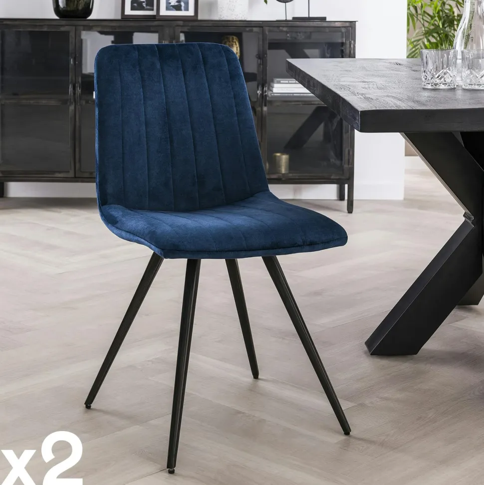 Table à manger rectangulaire bois anthracite effet pierre 220 cm BIHAR