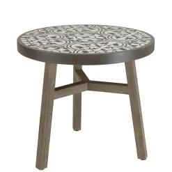 Table à manger ronde 80 cm béton gris BRASILIA