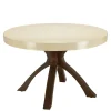 Table à manger ronde plateau béton 120 cm pied métal BRASILIA