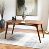 Table à manger vintage - bois brun, 160 cm DILI