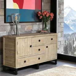 Table basse avec rangement en bois recyclé AUCKLAND