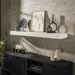Table basse blanche en marbre composite forme triangle (lot de 2) TAJ