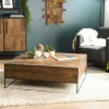 Table basse carrée style atelier SWING