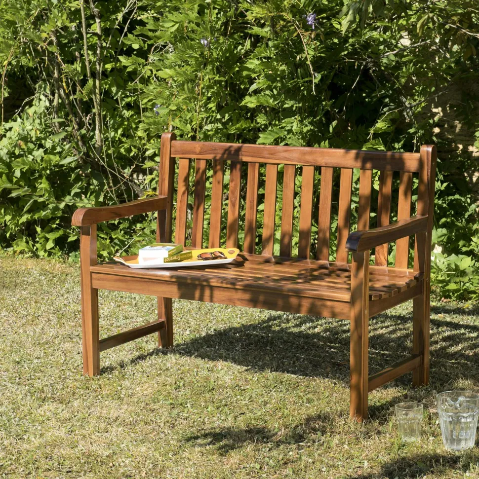 Table basse de jardin en teck huilé 100 cm MACAO