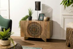 Table basse gigogne design – effet bois noir (3 pièces) MARFA