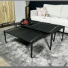 Table basse gigogne en céramique noire marbrée (lot de 2) LOMBARDIE