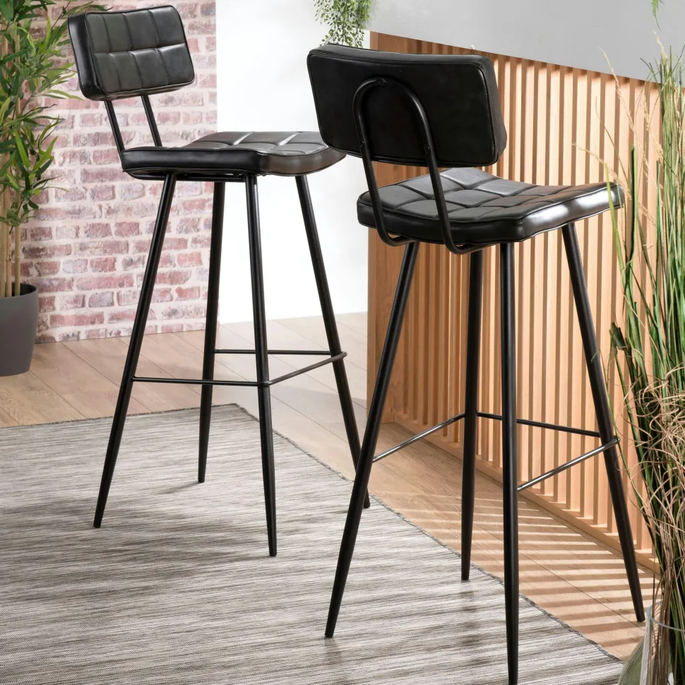Table basse gigogne ovale métal noir et doré (lot de 2) ZALA