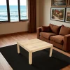 Table basse hévéa 80x80cm GALA