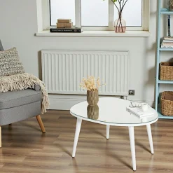 Table basse miroir forme organique pieds noirs TULUM