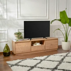 Table basse moderne effet travertin - 2 hauteurs MARFA