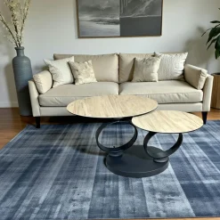 Table basse pivotante en céramique anthracite LOMBARDIE