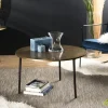 Table basse ronde dorée ZALA