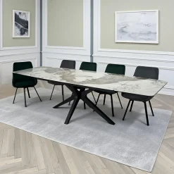 Table céramique extensible effet marbré 180-280 cm LOMBARDIE