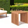 Table d'appoint de jardin en teck ajouré MENDOZA