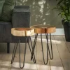 Table d'appoint tronc d'arbre acacia CANADA