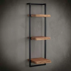 Table de chevet en bois d'acacia structure colonne MELBOURNE