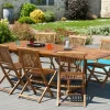 Table de jardin en teck huilé rectangle extensible 120/180x90x75 MACAO