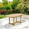 Table de jardin en Teck ovale extensible 150/200X90cm SUMMER