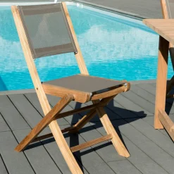 Table de jardin en Teck ovale extensible 150/200X90cm SUMMER