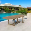 Table de jardin en Teck ovale extensible 200/300x120cm SUMMER
