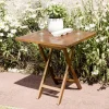 Table de jardin pliante en teck huilé 70 cm MACAO