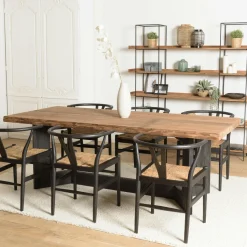 Table de repas bois recyclé pin 220 cm CRACOVIE