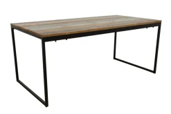 Table de Repas en Hévéa recyclé coloré et pieds métal 180x90x77cm LOFT COLORS