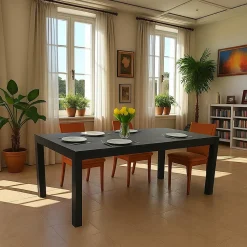 Table de repas Hévéa 225x100X75cm OLGA